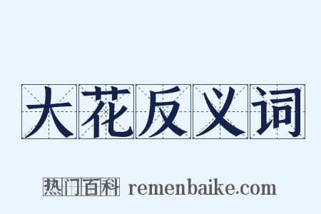 大花反义词是什么意思的图片